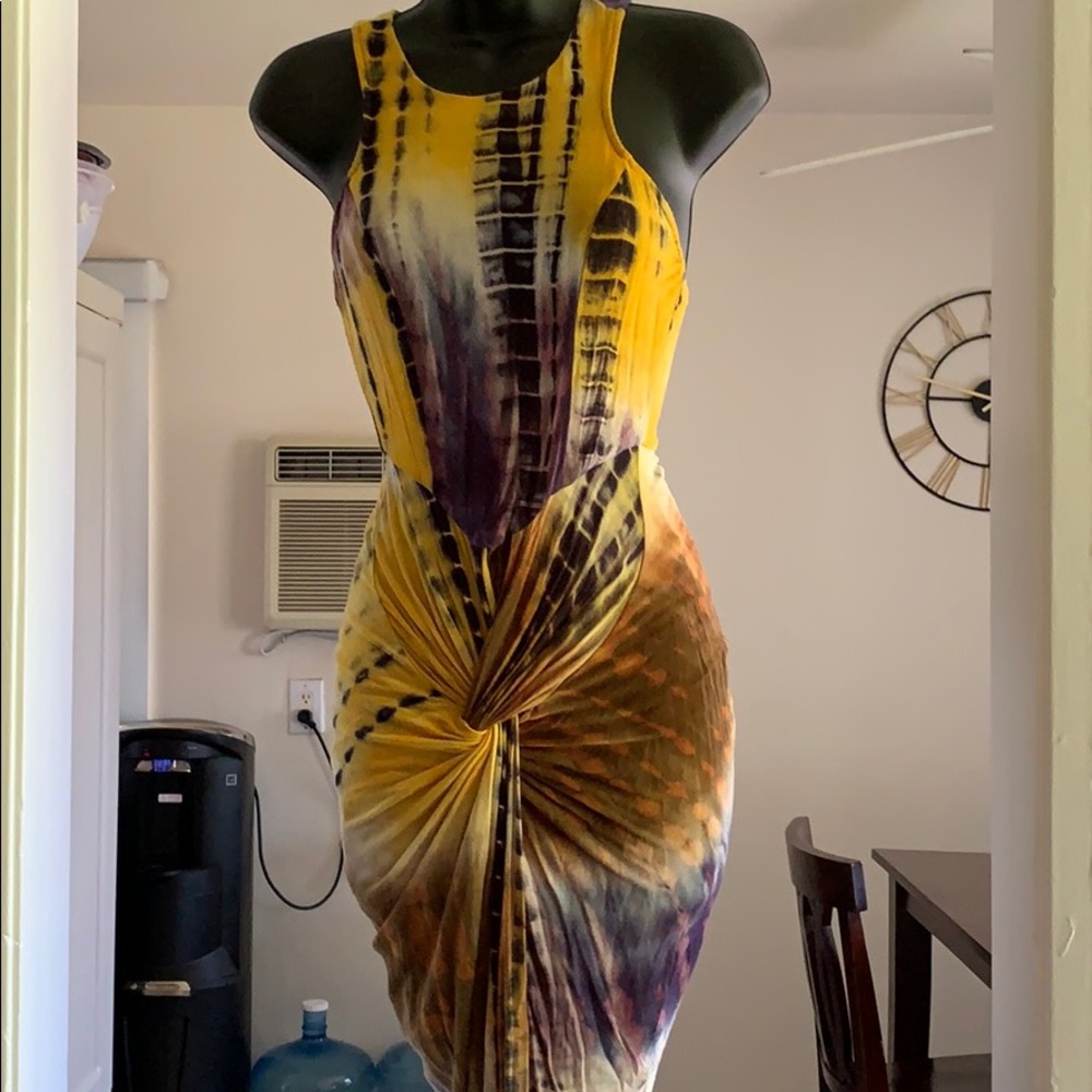 Tie-Dye Front Knot Dress